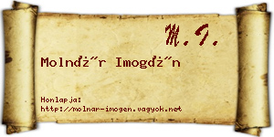 Molnár Imogén névjegykártya